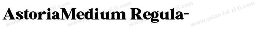 AstoriaMedium Regula字体转换
